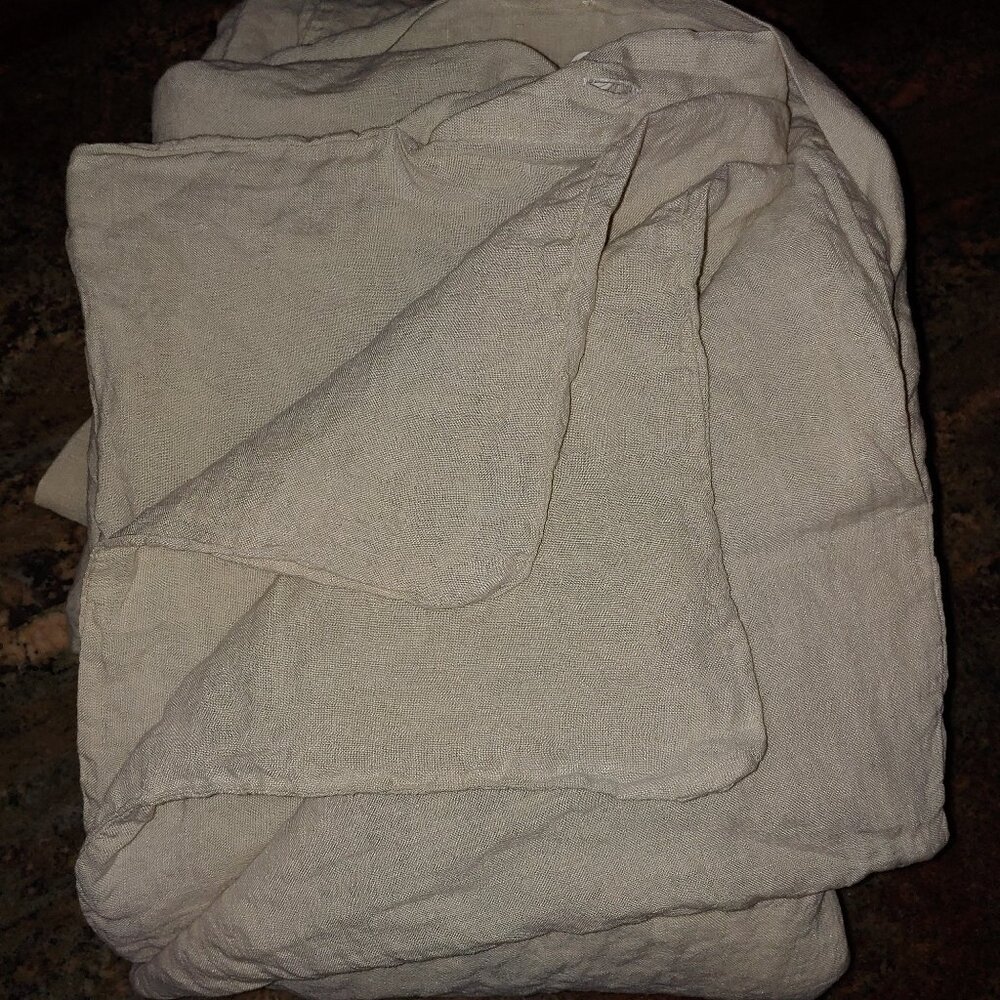 Parachute F/Q Flax Linen Neutral Tan Duvet Cover 88x94